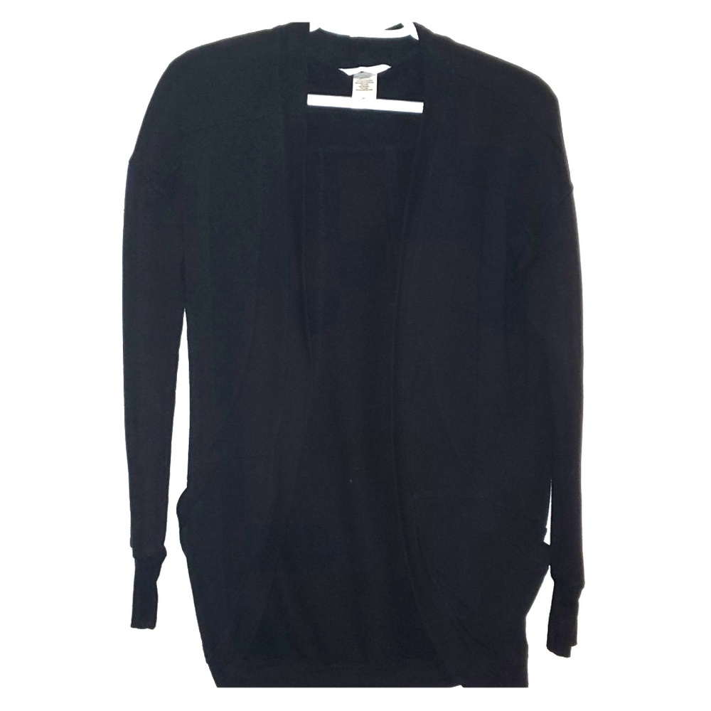 Jockey Black Cardigan/Sweater Size small, pockets